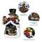 Moments in Time 18.7” Animated Snowman with Christmas Village Train Scene Décor